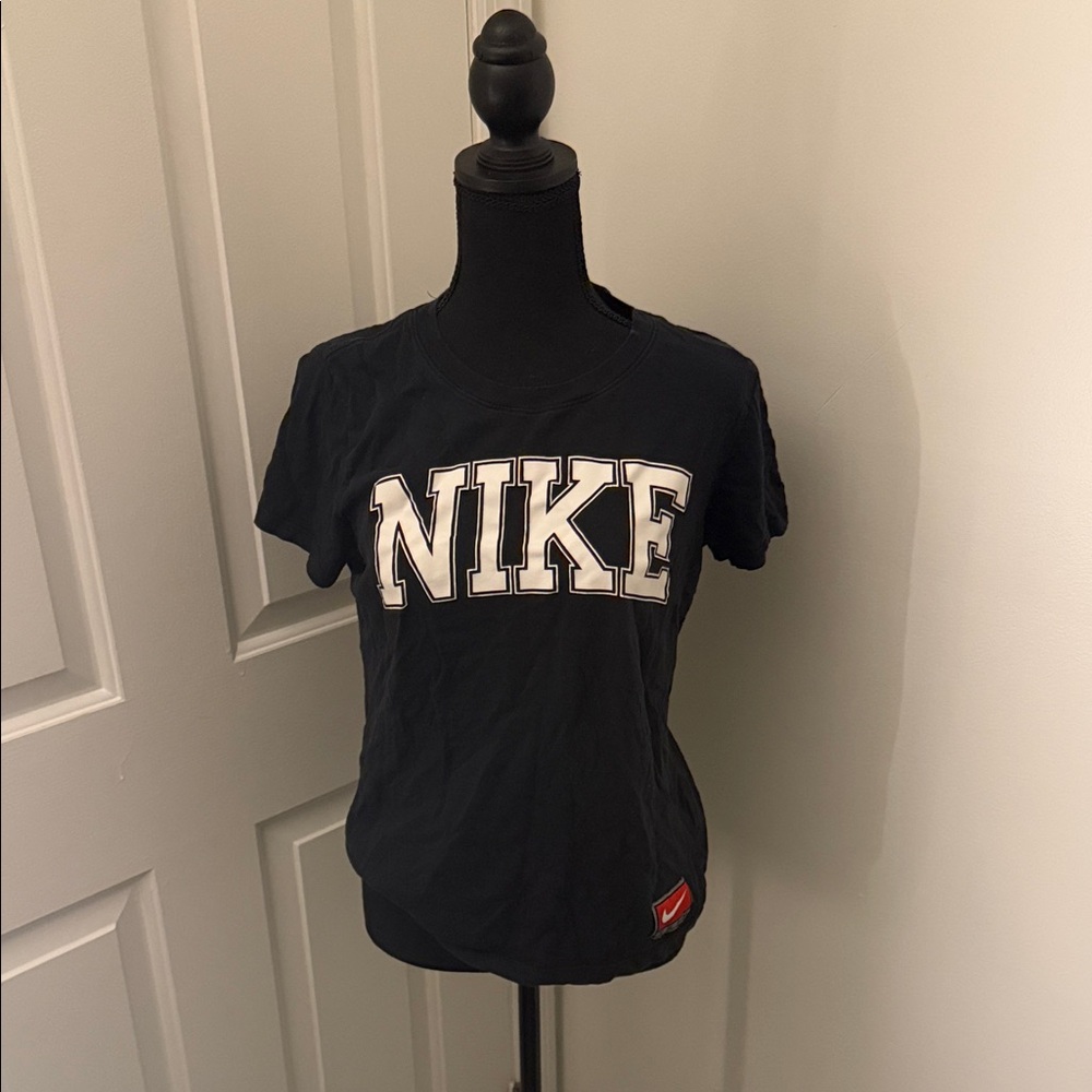 Nike Black Tee with Bold White Logo
